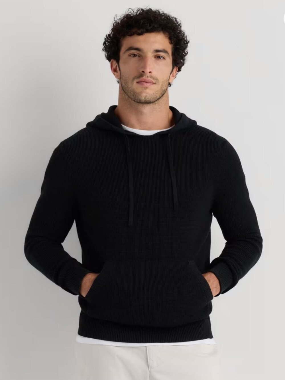 Quince Organic Cotton Cashmere Waffle Hoodie Size M